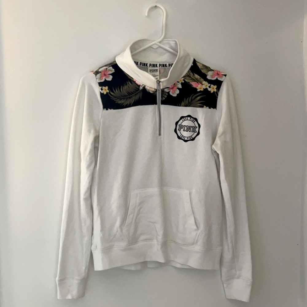 victoria secret pink quarter zip
